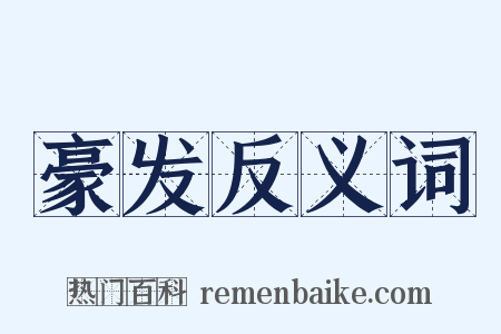 豪发反义词是什么意思的图片